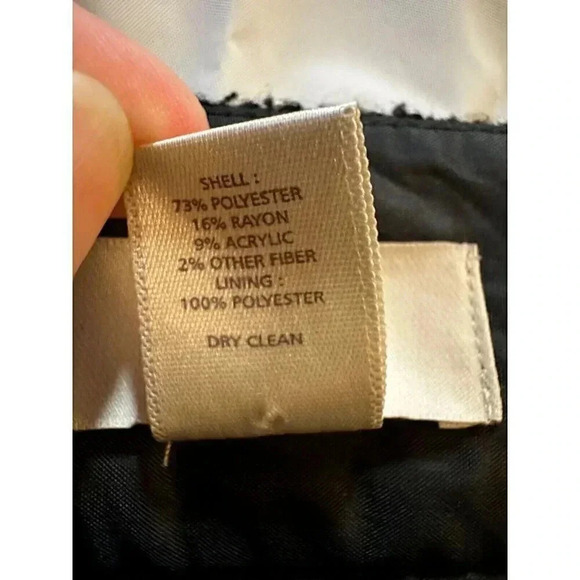 LOFT Ann Taylor Tweed Plaid Skirt women's size 6 black and beige - Picture 10 of 10